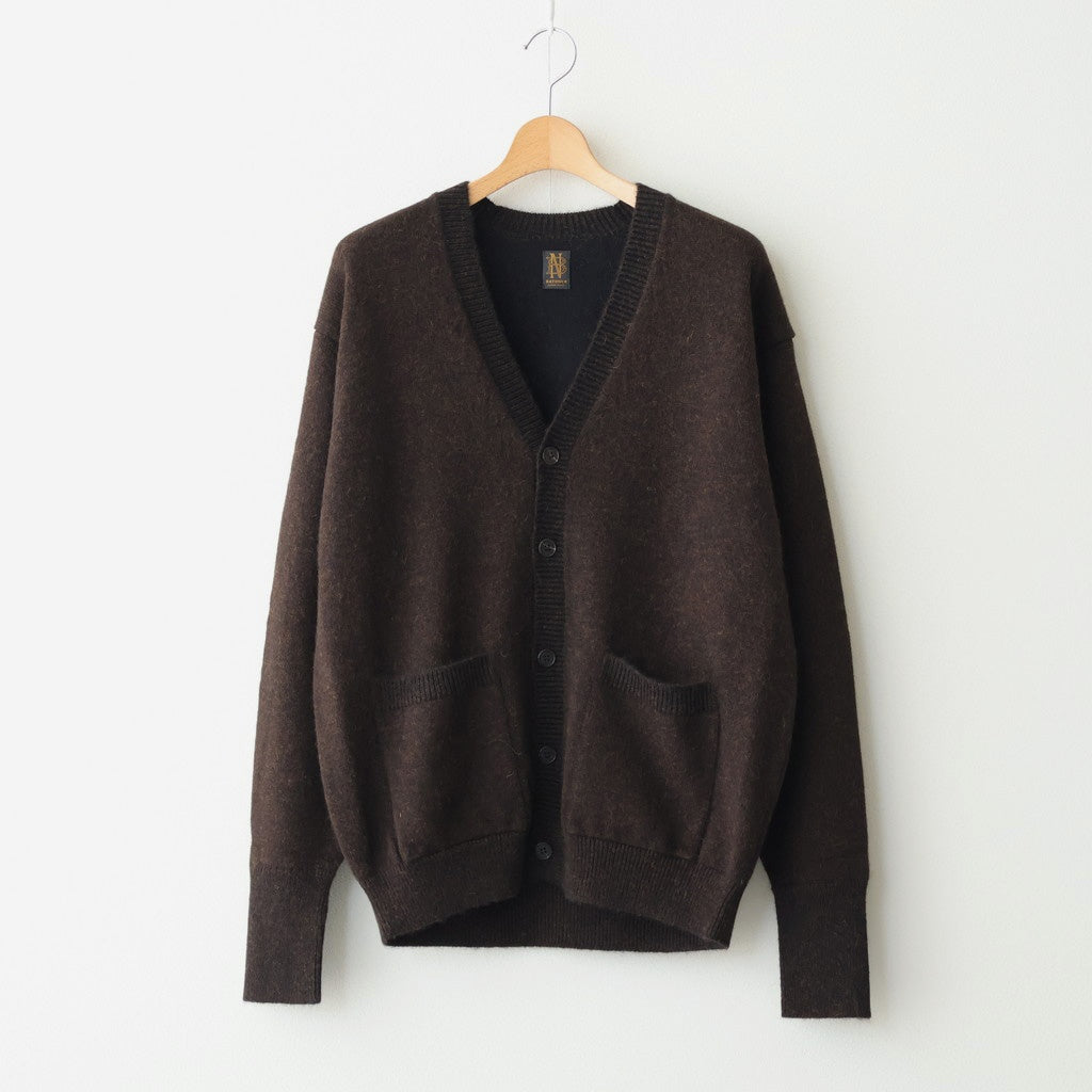 BABY ALPACA KURUMI TENJIKU V CARDIGAN #BROWN [BN-25FM-059] – Diffusion