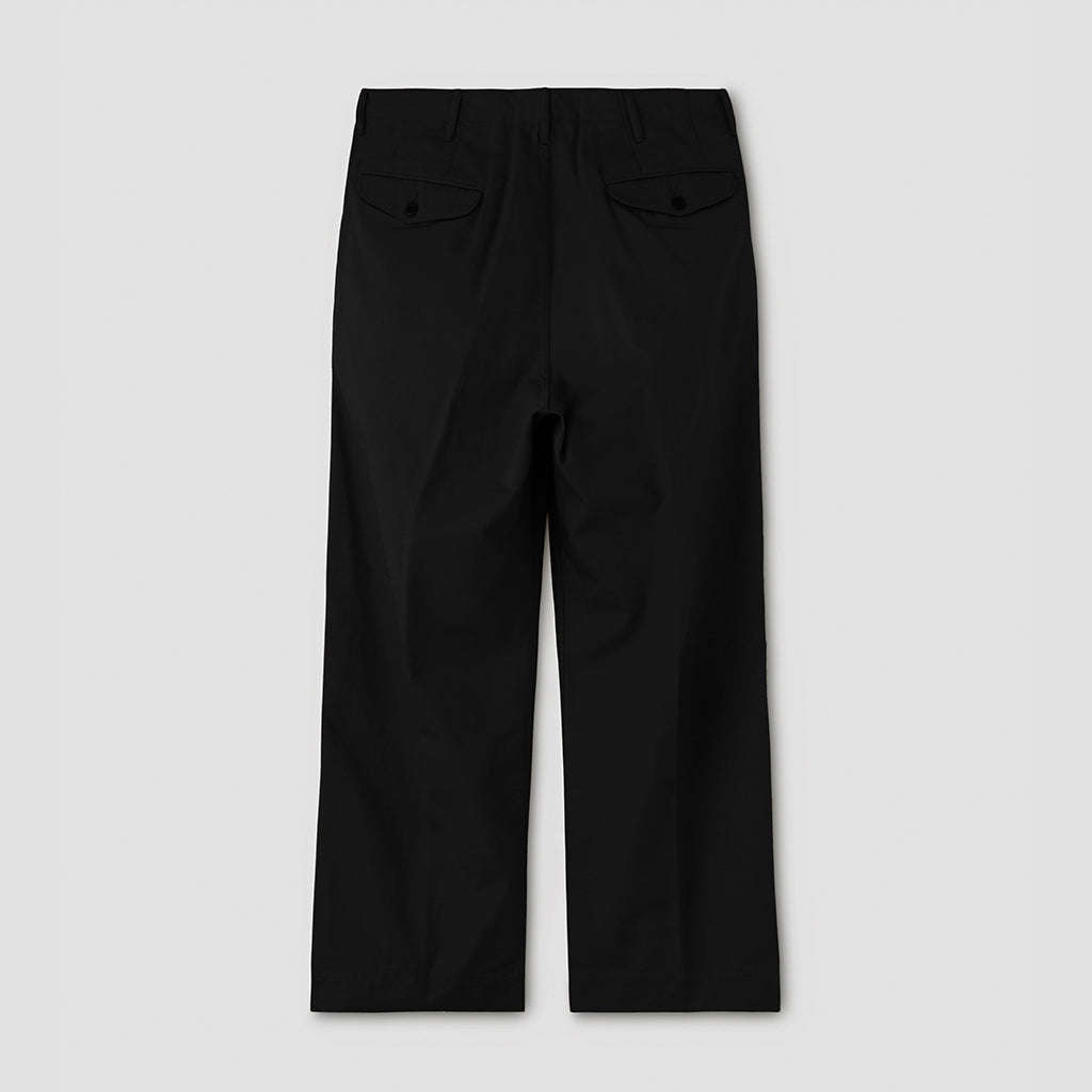 OFFICER TROUSERS WIDE #INK BLACK [PM-401]