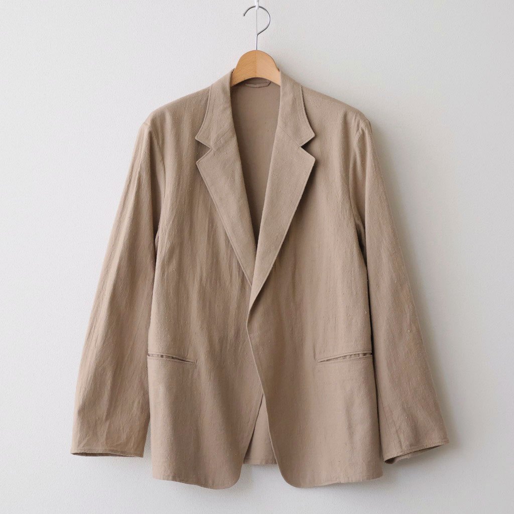 Silk/Cotton Nep Cardigan Jacket #Beige [BHS26S019] - Diffusion