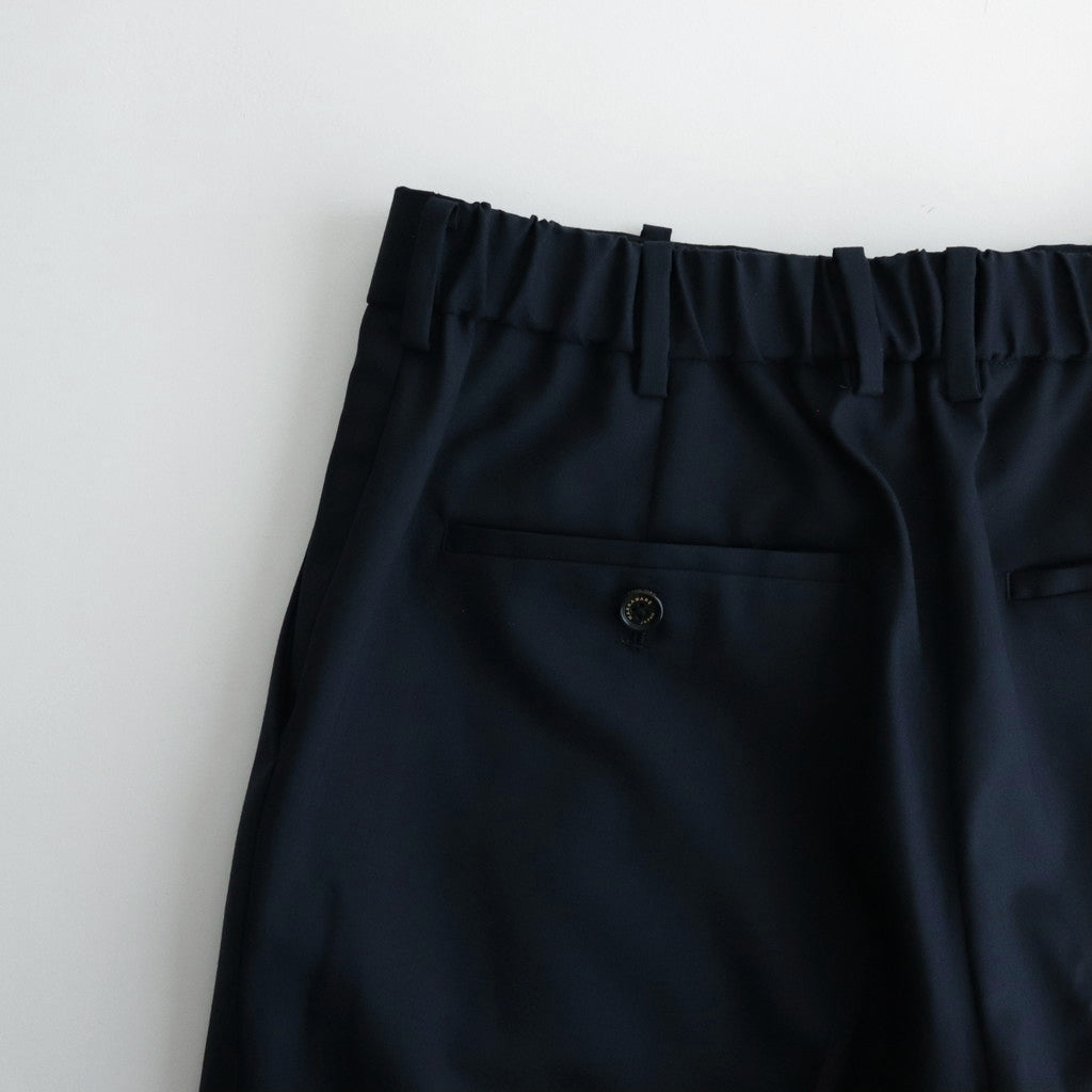 ORGANIC WOOL TROPICAL PEGTOP TROUSERS #NAVY [A24A-08PT02C]