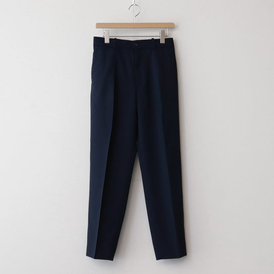 ORGANIC WOOL TROPICAL PEGTOP TROUSERS #NAVY [A24A-08PT02C]