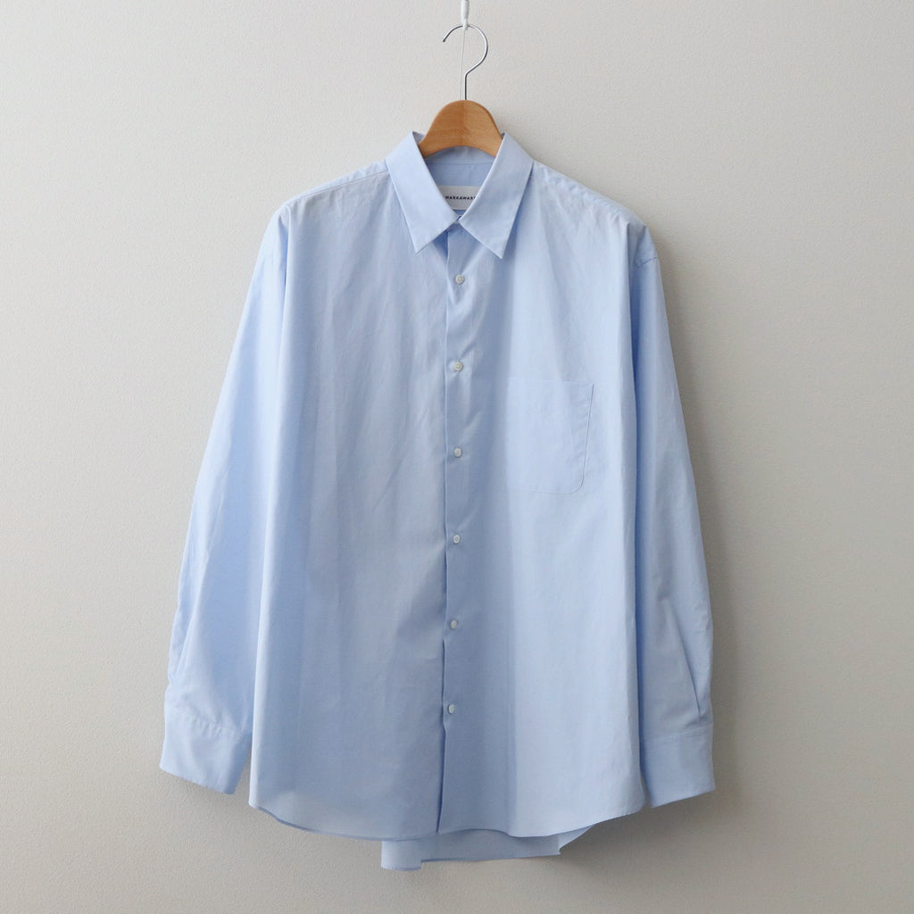 ORGANIC GIZA TYPEWRITER COMFORT FIT SHIRT #SAX BLUE [A24A