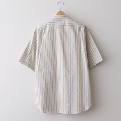 Short-sleeve Shirt #Beige×Blue-Stripe [bROOTS24S5]