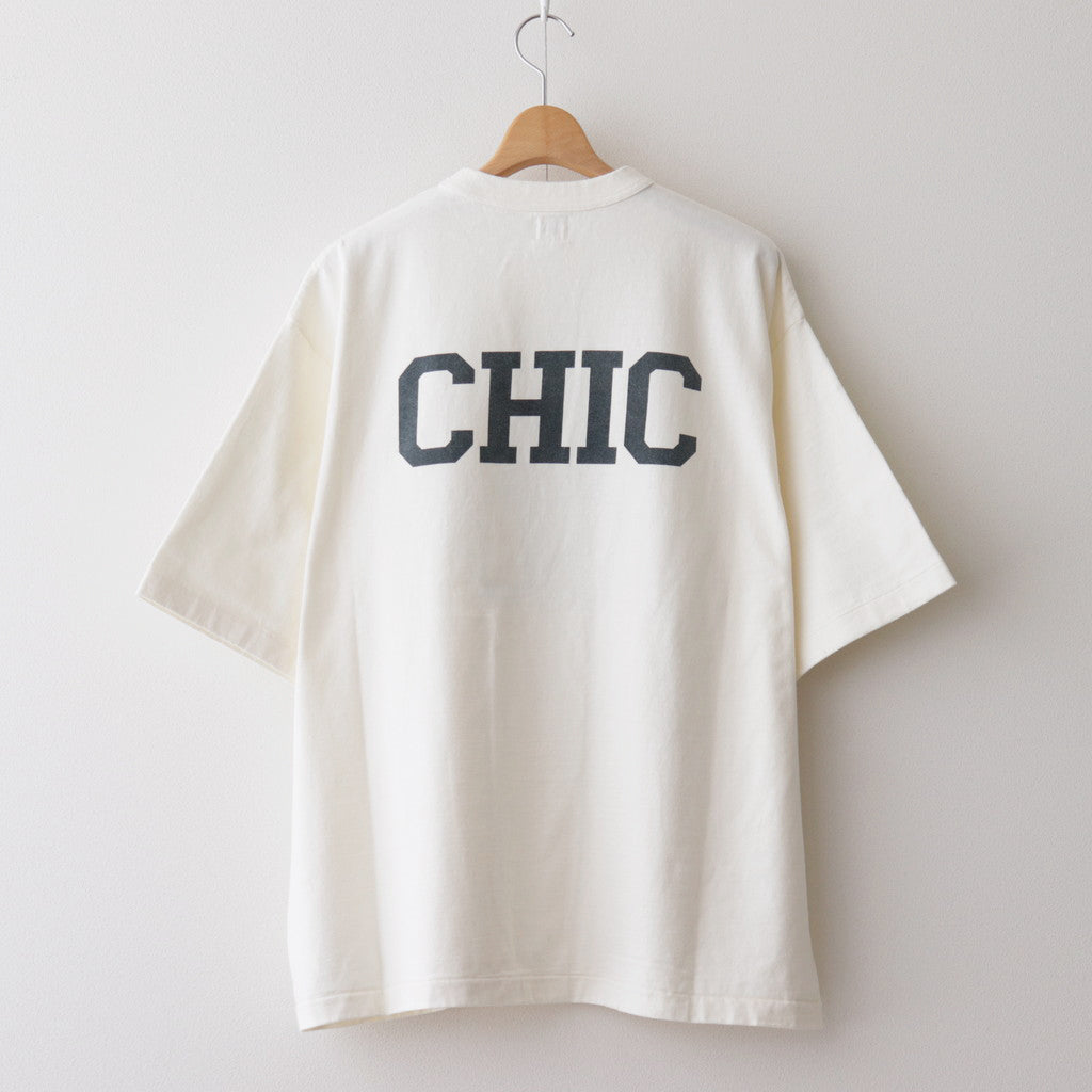 CHIC-AGO 88/12 Print Tee WIDE #Ivory [bROOTS24S27E]