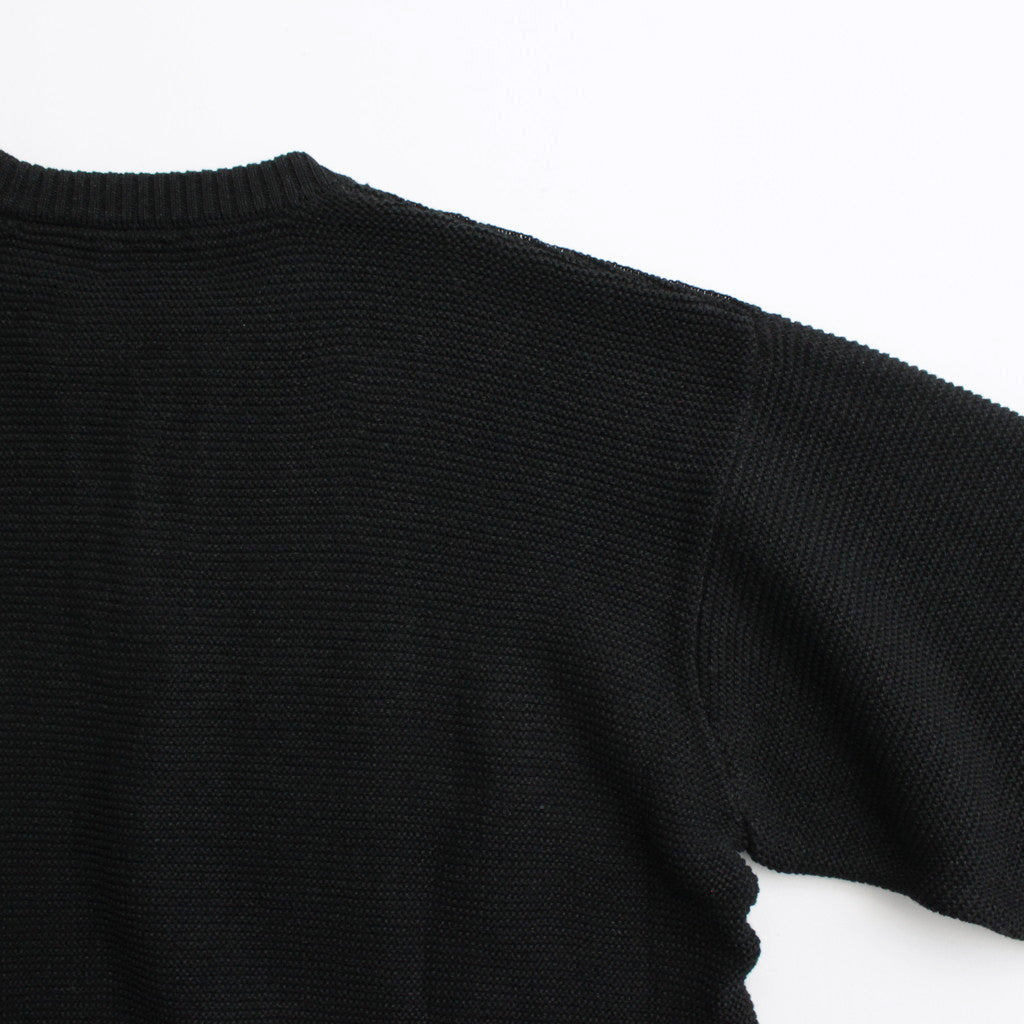 Co/Li Garter Stitch Skipper Knit #Black [2024-N14]