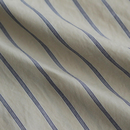 Short-sleeve Shirt #Beige×Blue-Stripe [bROOTS24S5]