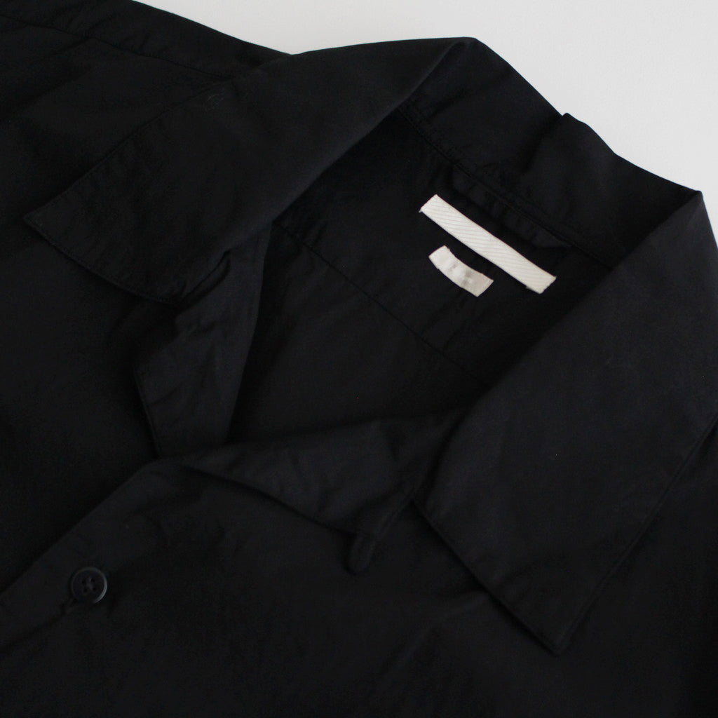 Chambray Open-collar Shirt #Black [BHS24S008C70]