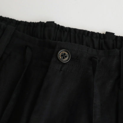 HEMP SHIRTING CLASSIC FIT EASY PANTS #BLACK [A24A-16PT01C]