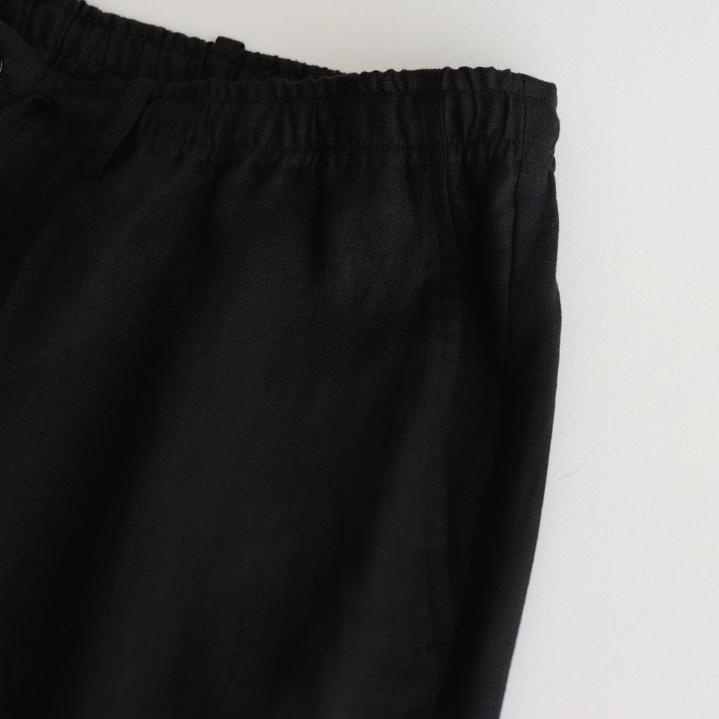 HEMP SHIRTING CLASSIC FIT EASY PANTS #BLACK [A24A-16PT01C]