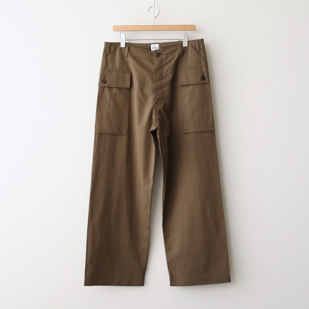 COTTON LINEN M43 TROUSERS #MILITARY GREEN [26S-BIS-PT34