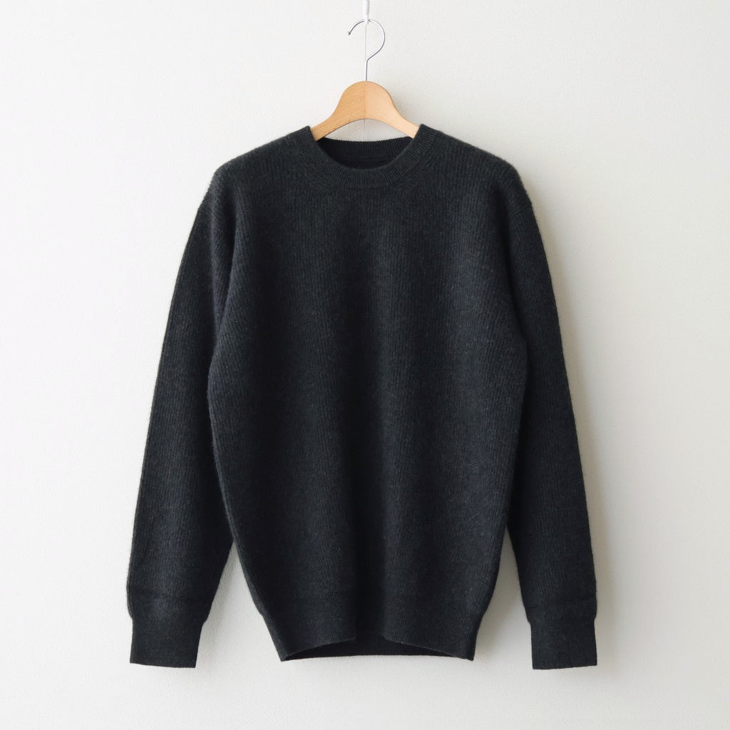 CASHMERE FOX CREW NECK #CHARCOAL [BN-25FM-053] – Diffusion