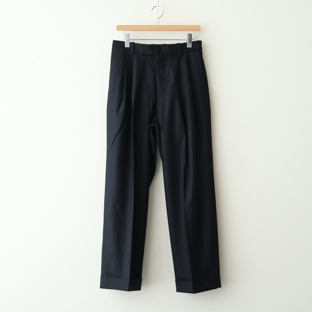 +(Plūs) Wide two-pleat trousers Dark gra BEAMS Wide Straight 2-Pleat Slacks (Pants BEAMS Casual Pants