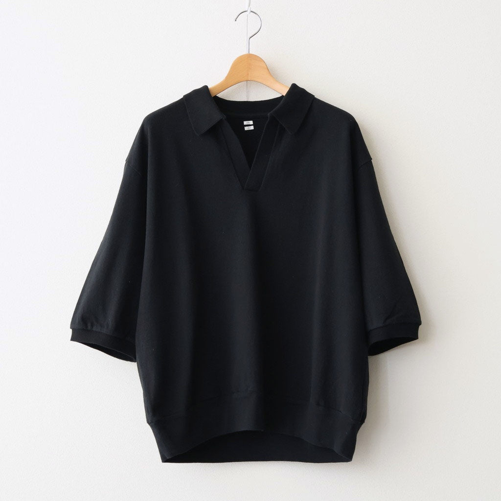 Co/Silk Nep Skipper Cropped Sleeve #Black [BHS26S029] - Diffusion