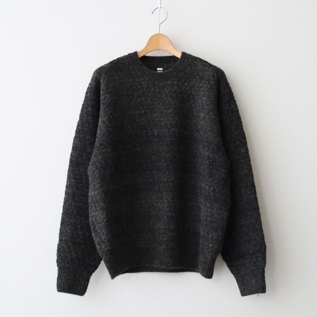 Baby Alpaca Knit P/O #MelangeDarkBrown [BHS25F013] – Diffusion