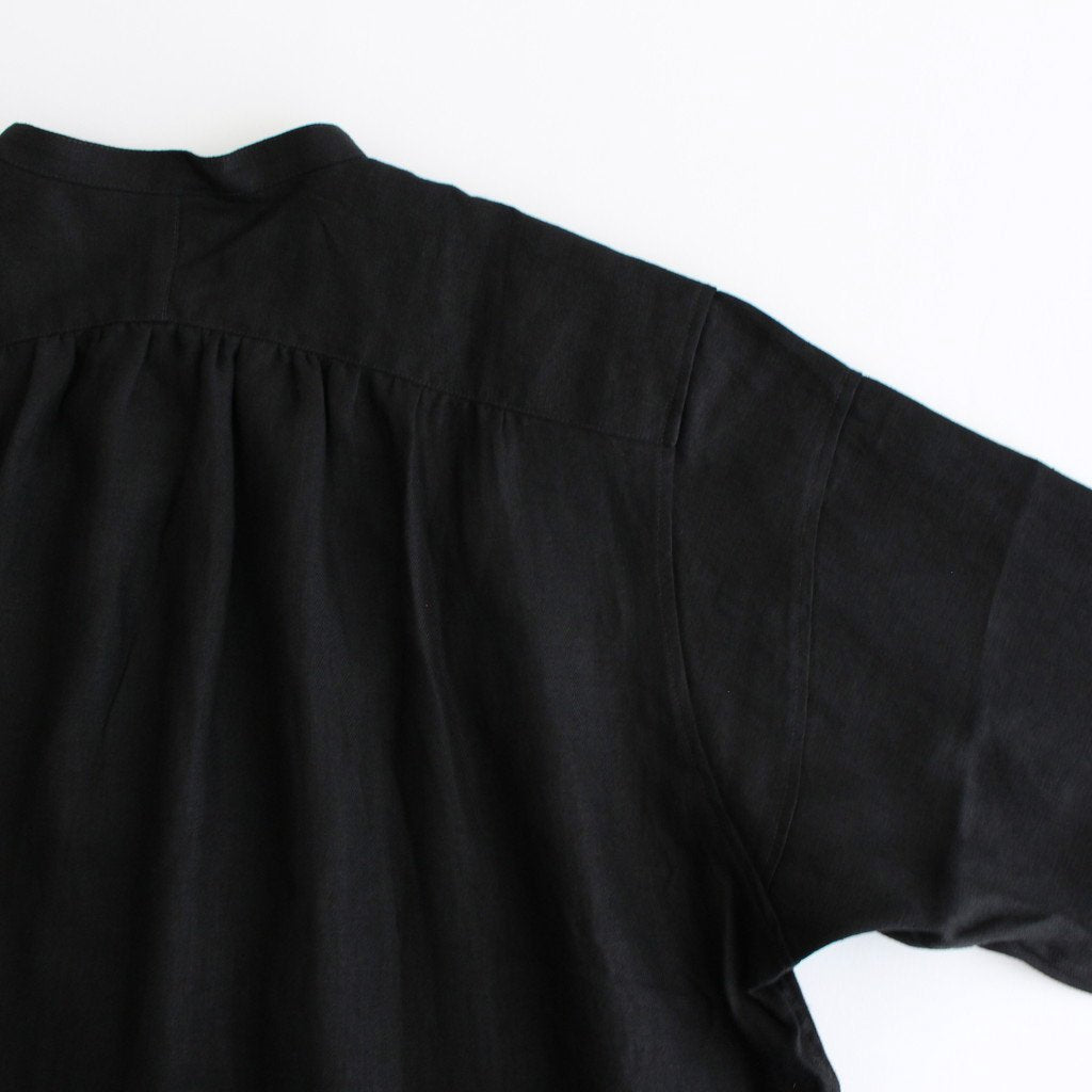 BAND COLLAR DRESS SHIRT-OFFSHORE #BLACK [2006022]