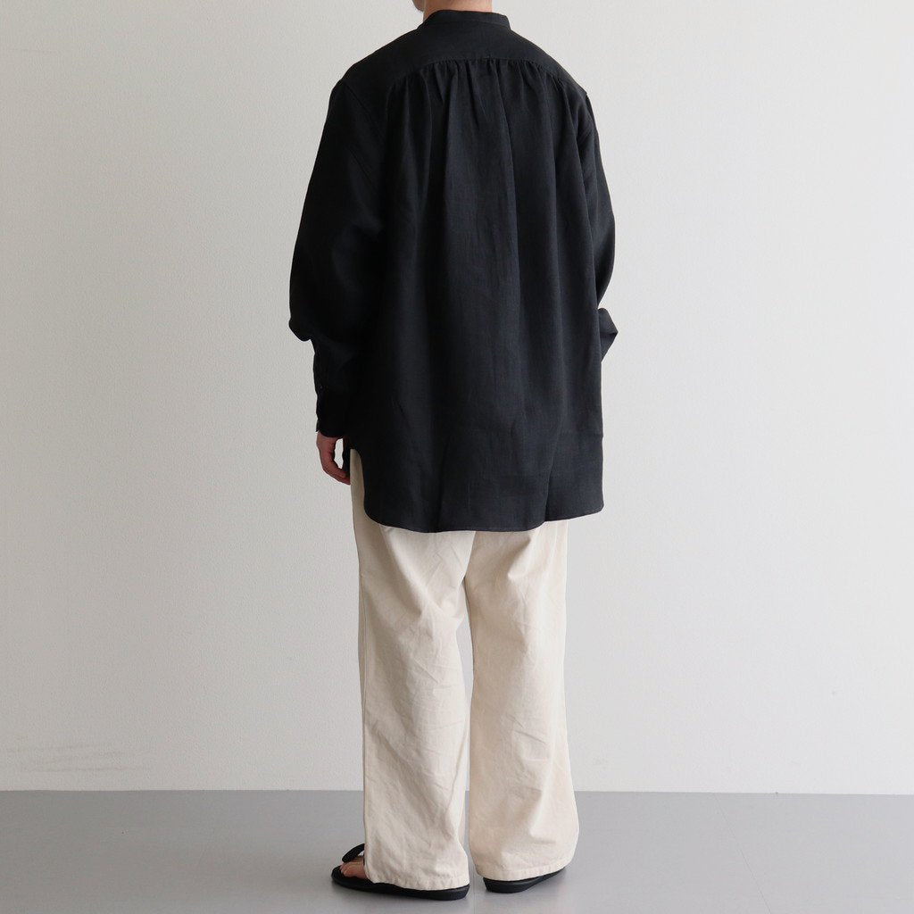 BAND COLLAR DRESS SHIRT-OFFSHORE #BLACK [2006022]