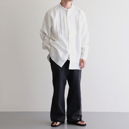 BAND COLLAR DRESS SHIRT-OFFSHORE #WHITE [2006022]
