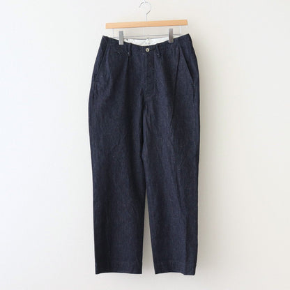 OFFICER TROUSERS WIDE #INDIGO [PM-401W]