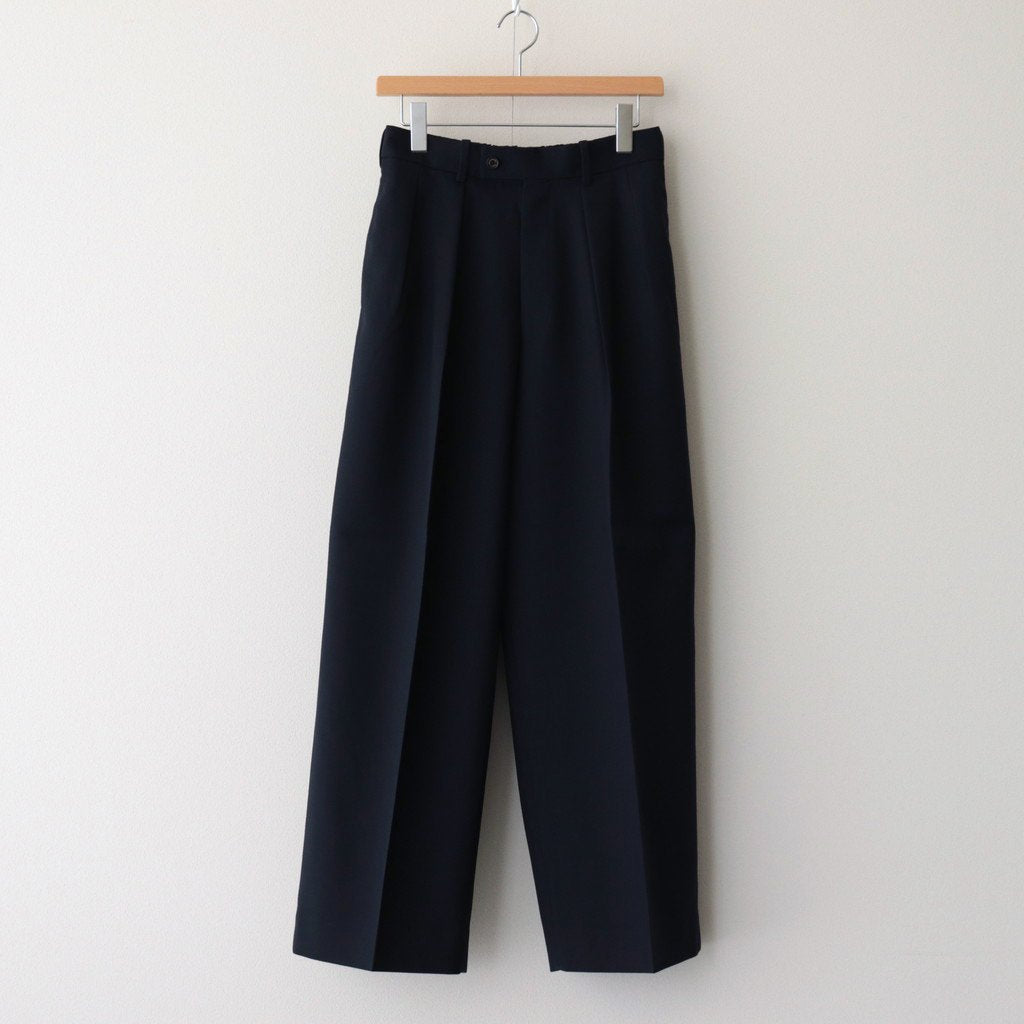 DOUBLE PLEATED TROUSERS #NAVY [A23C-04PT02C] _ MARKAWARE | マーカ ...