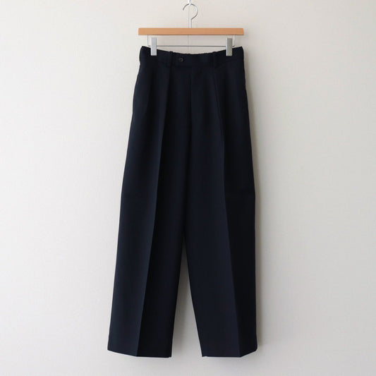 DOUBLE PLEATED TROUSERS #NAVY [A23C-04PT02C]