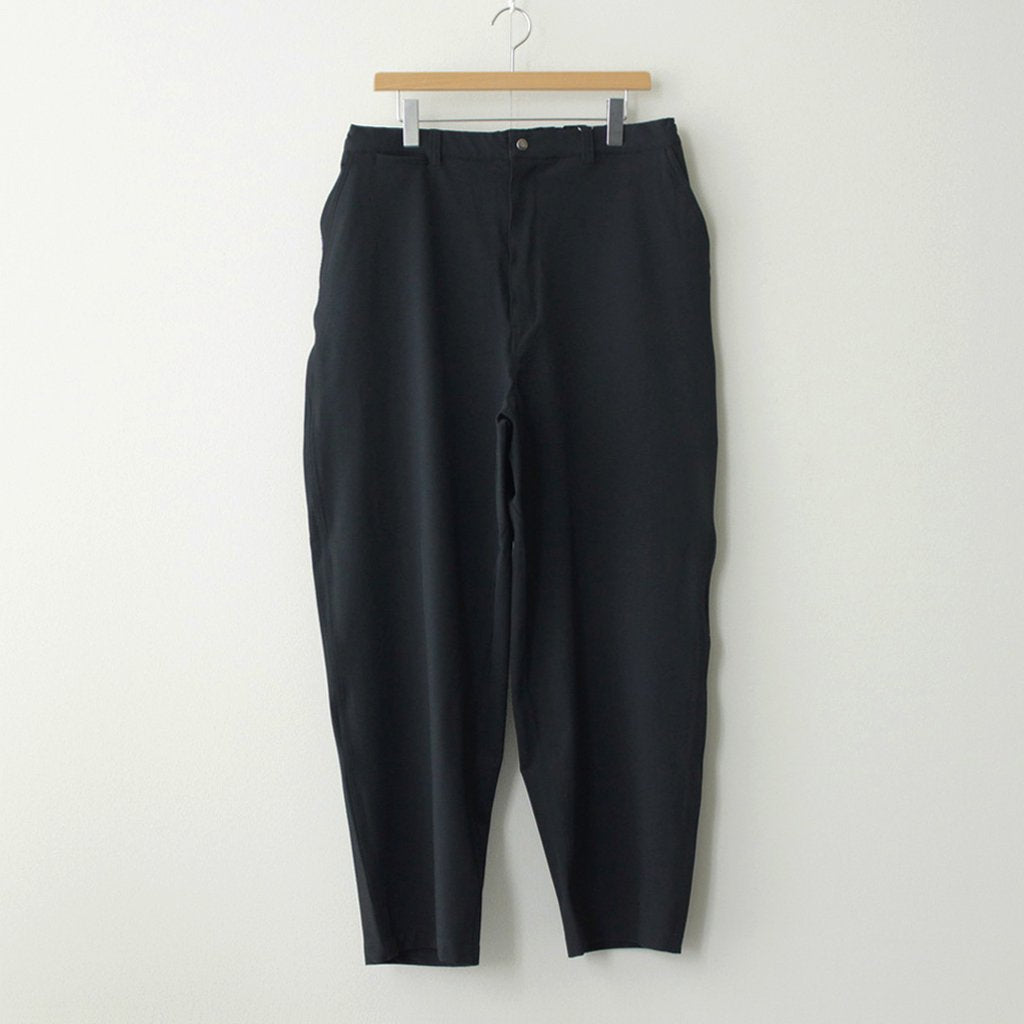 STRETCH TWILL WIDE TAPERED FIELD PANTS #BLACK [NT5359N] _ THE