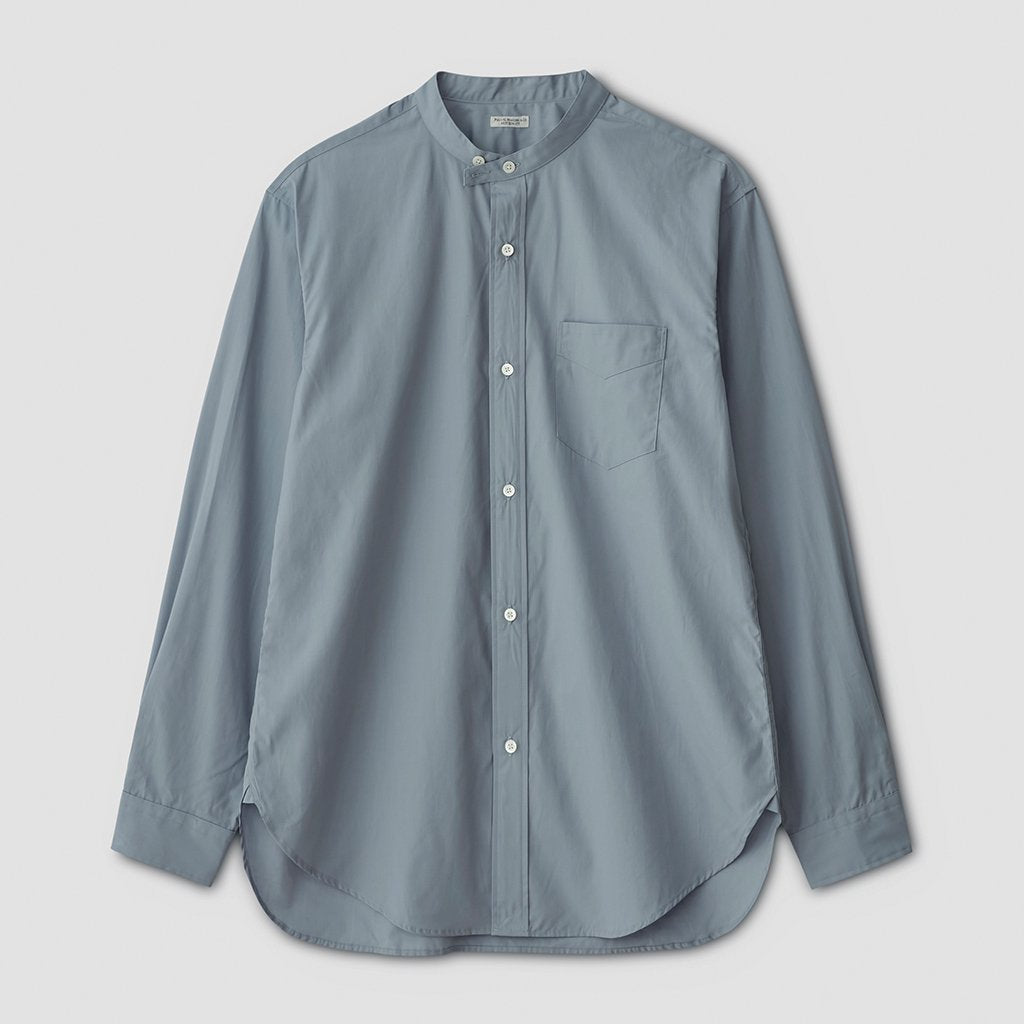 BAND COLLAR DRESS SHIRT #OLD SAX [PMAQ-LS02] _ PHIGVEL MAKERS & Co. | フィグベル