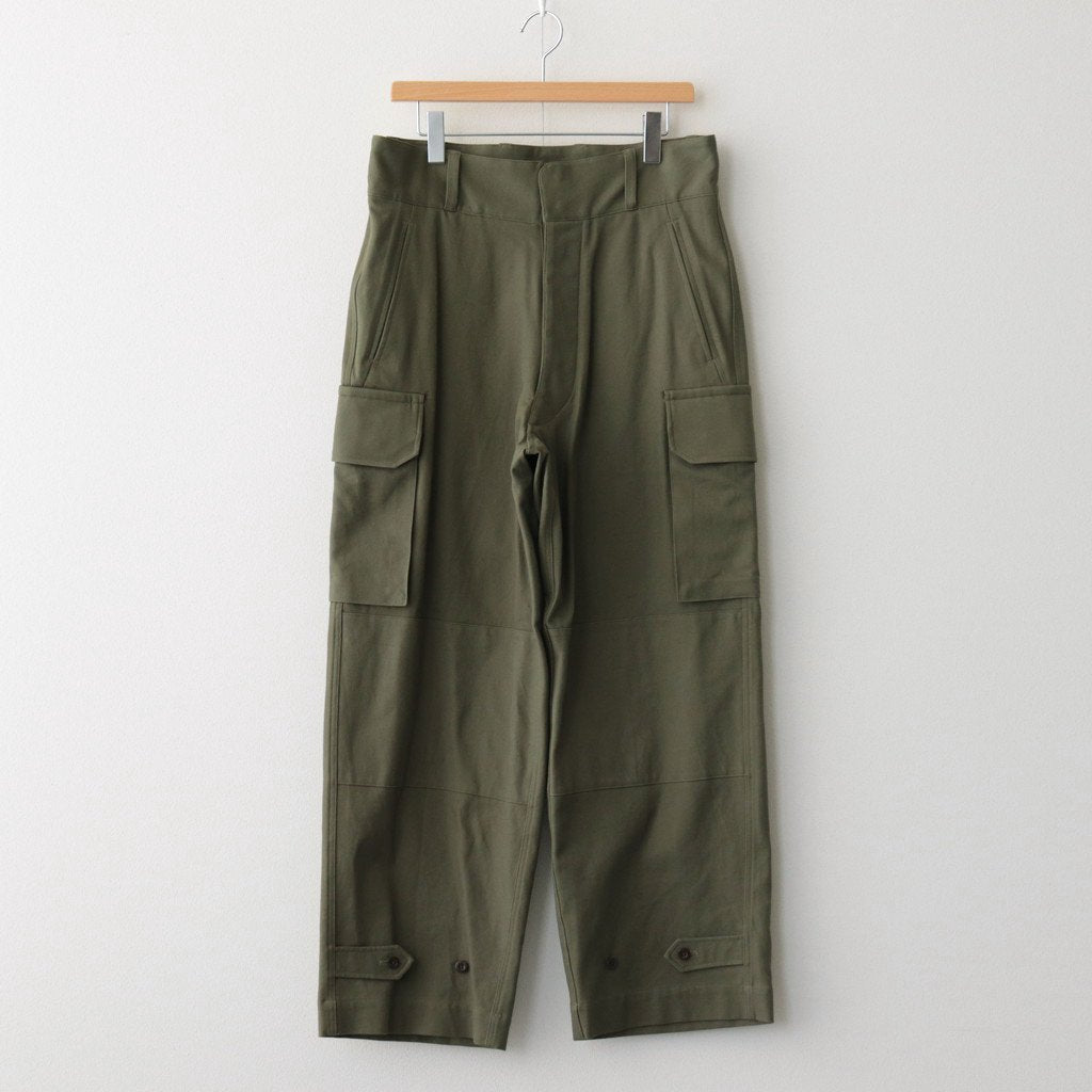 COTTON SERGE 47 PANTS #OLIVE [BROOTS23F29] _ blurhmsROOTSTOCK