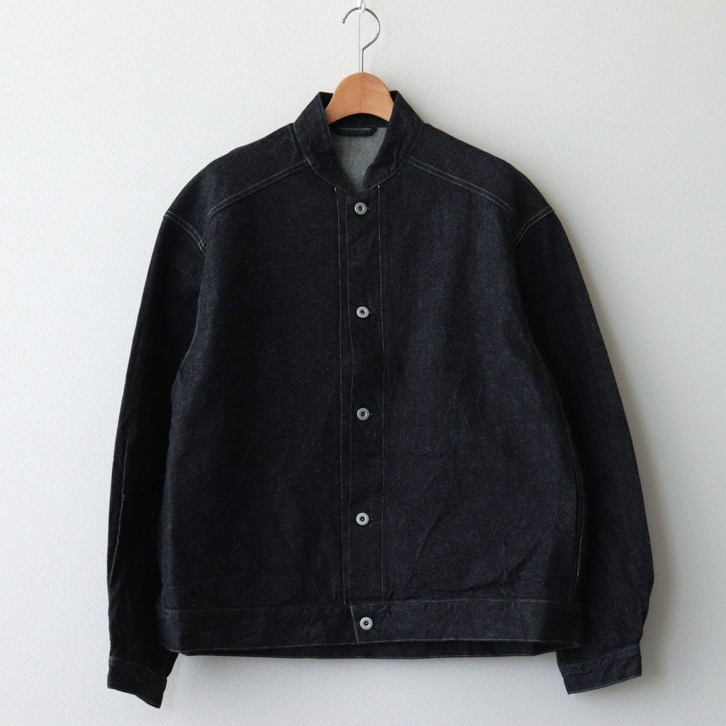 12.9OZ DENIM STAND COLLAR JACKET #INDIGO [BHS23F005] _ blurhms ...