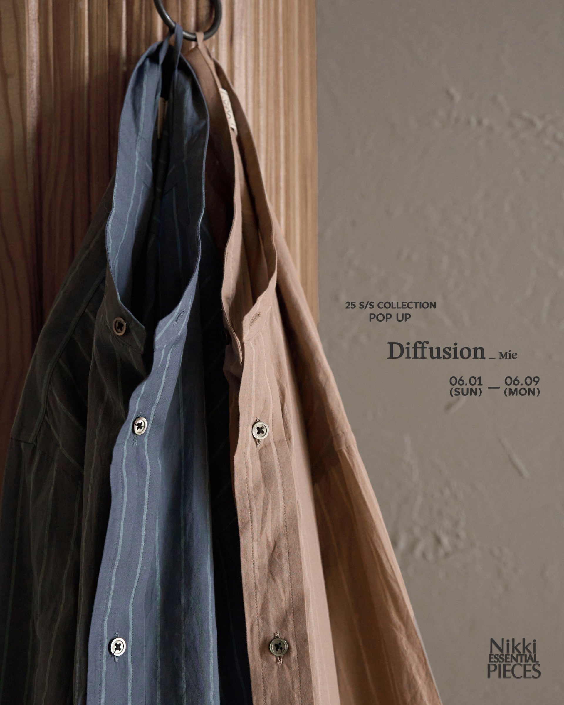 「Nikki ESSENTIAL PIECES」POP UP 2025/6/1～6/9