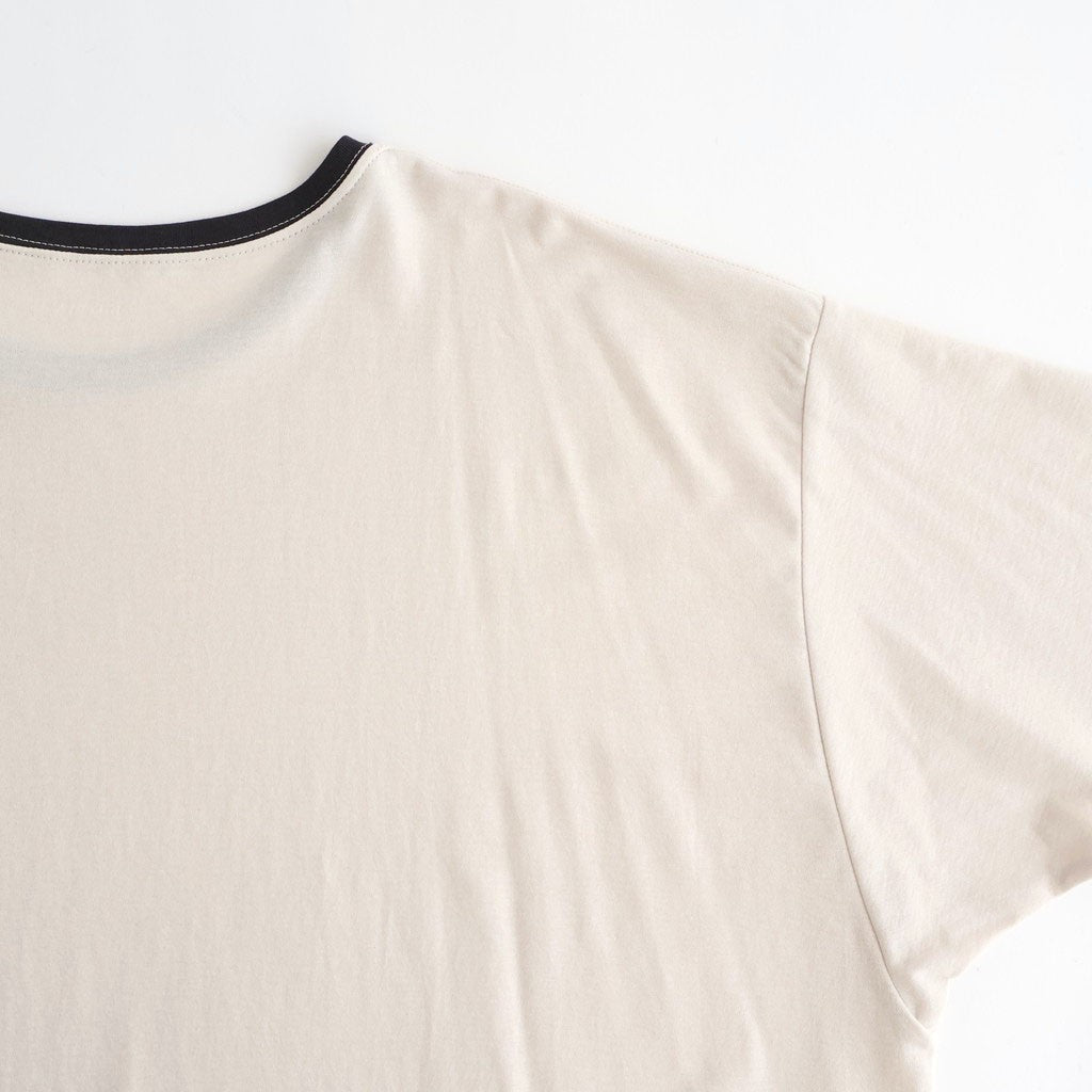 PIMA MOKLODI RINGER TEE #STONE × BROWN [26S-BIS-CS61]