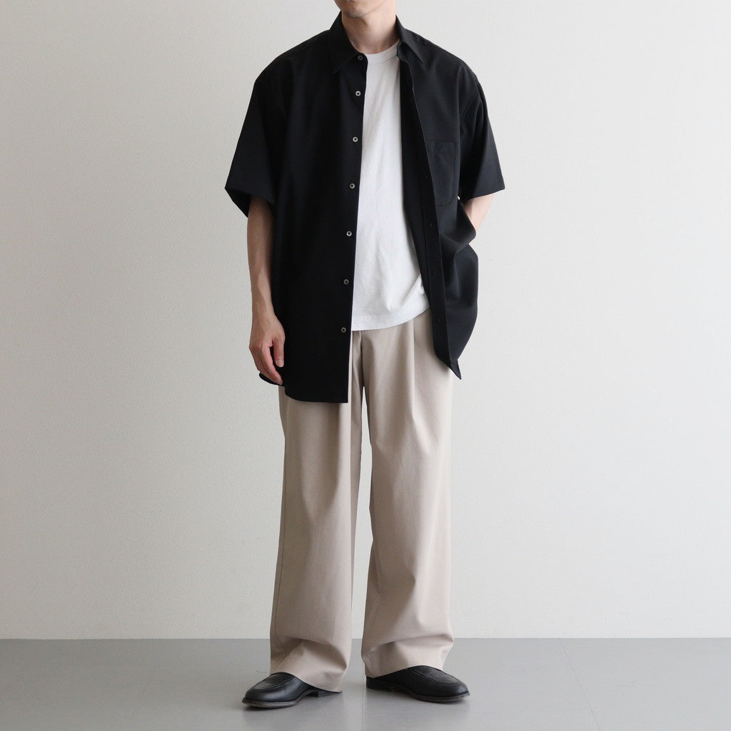 DOUBLE PLEATED EASY TROUSERS #LIGHT GRAY [A25C04PT02C]