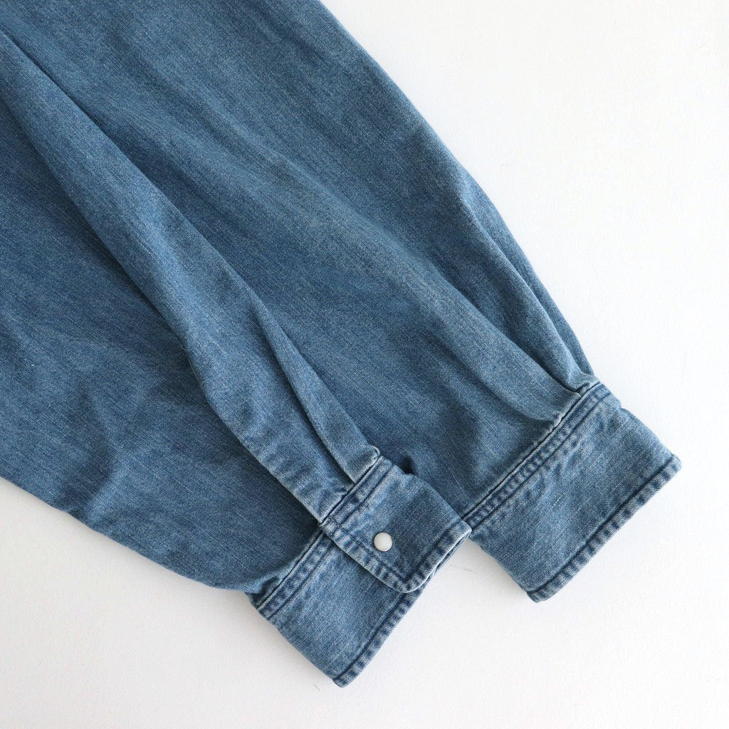 Regular Collar Light Denim Shirt #Indigo [S25SG087]