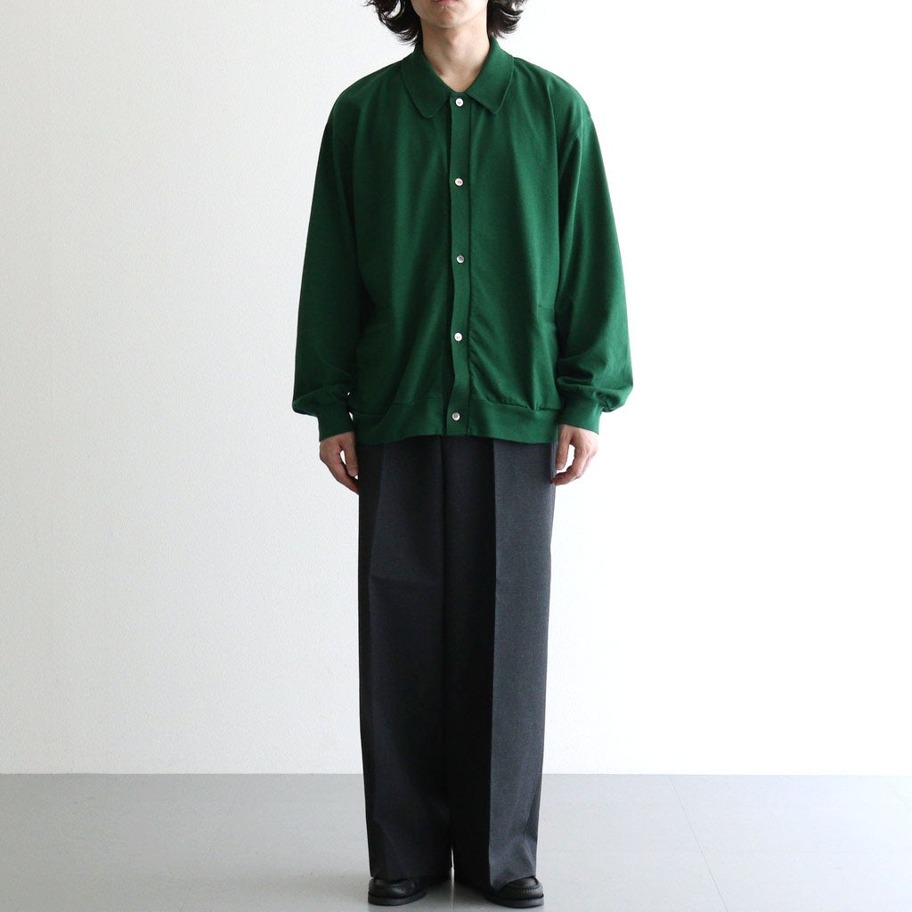 FLAT FRONT WIDE TROUSERS #CHARCOAL [A26C07PT03C]