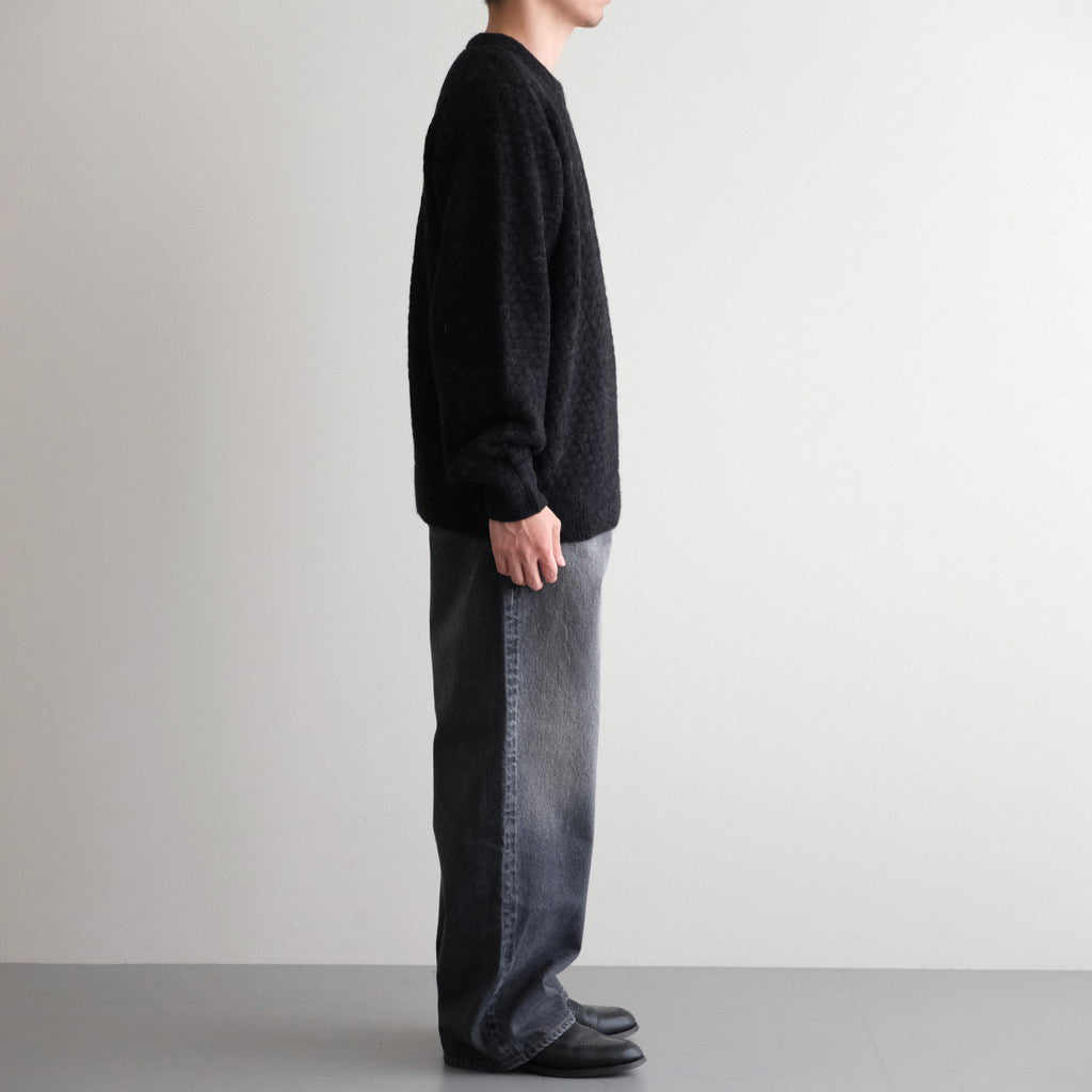 Baby Alpaca Knit P/O #MelangeBlack [BHS25F013]