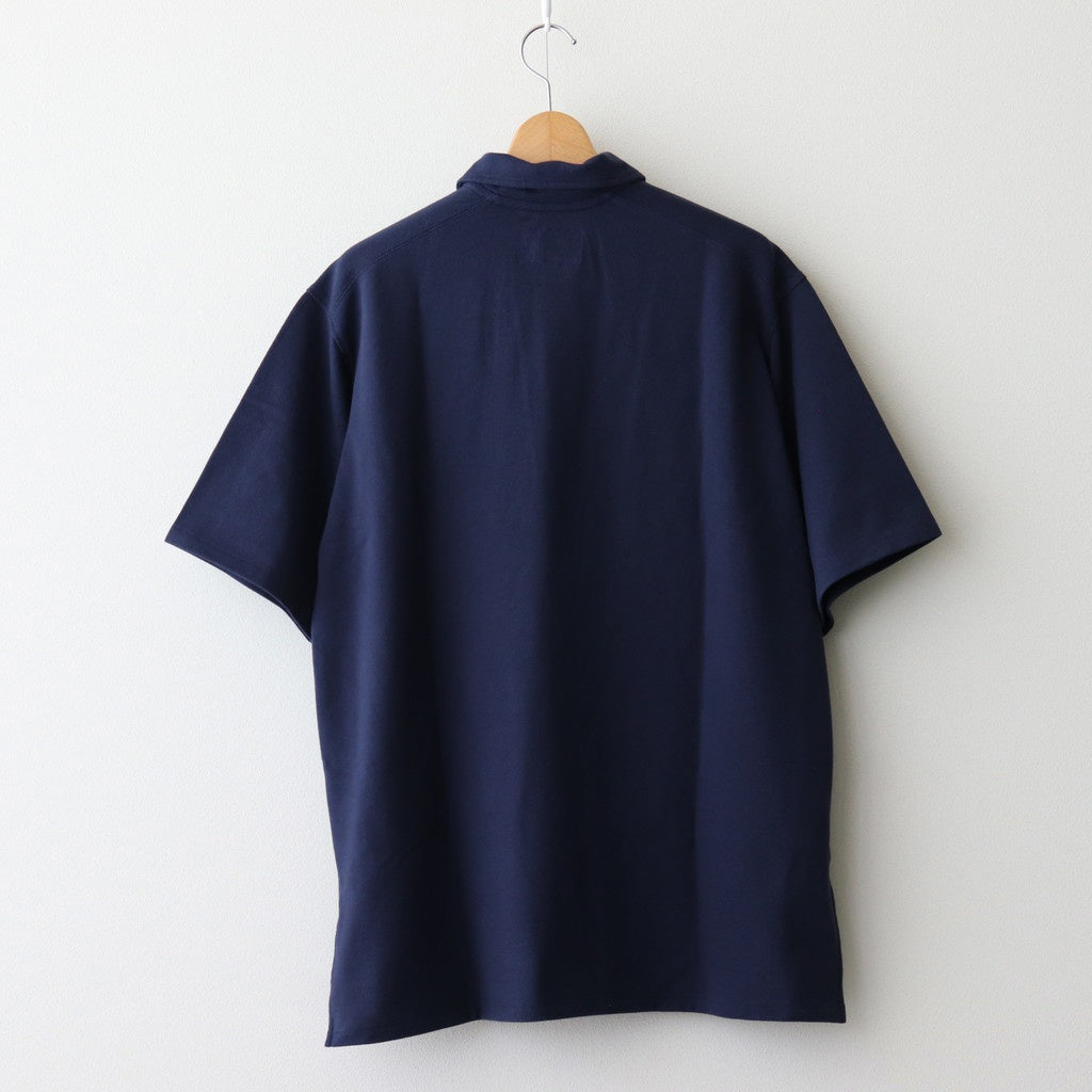 Moss Stitch Field Big Polo #Navy [N25SH091]