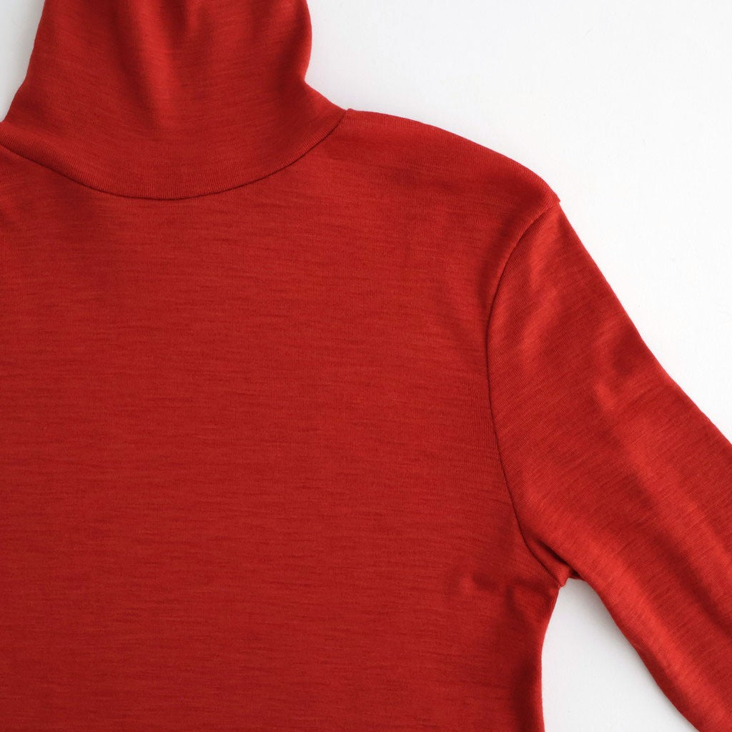 Wool Rib Turtle Neck #DarkRed [BHSW24F12F26]