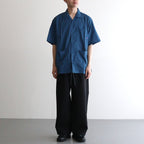 Nylon Taffeta Field S/S Shirt #Teal Blue [N25SG055]