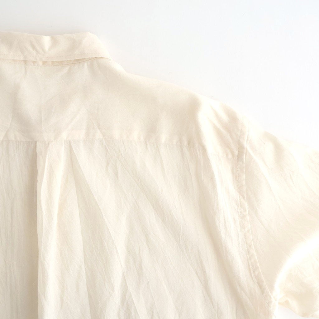 Silk-Co Voile Half-Sleeve Shirt #Ivory [BHS26S036SiCo]