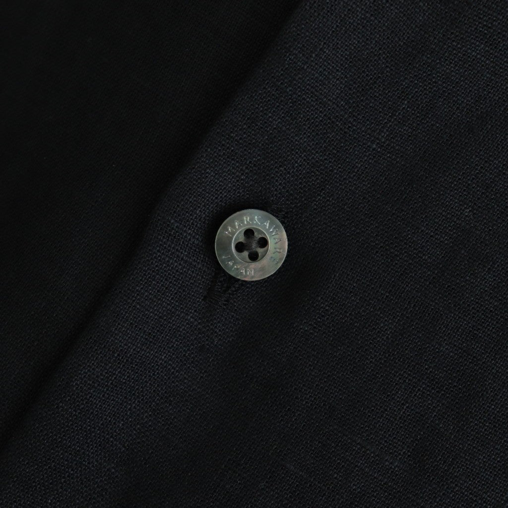 NEW OPEN COLLAR S/S SHIRT #BLACK [A25B05SH01B]