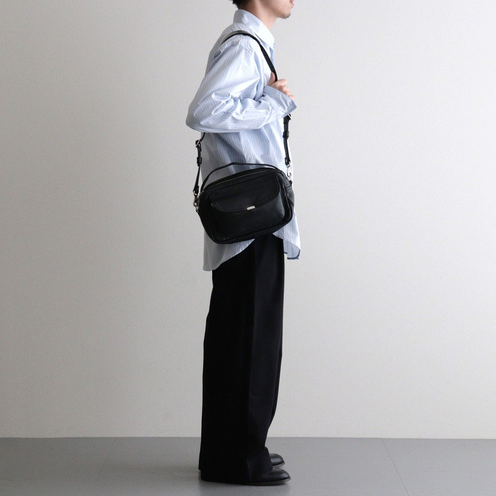 SQUARE SHOULDER BAG #BLACK [BG-45-COW-5]