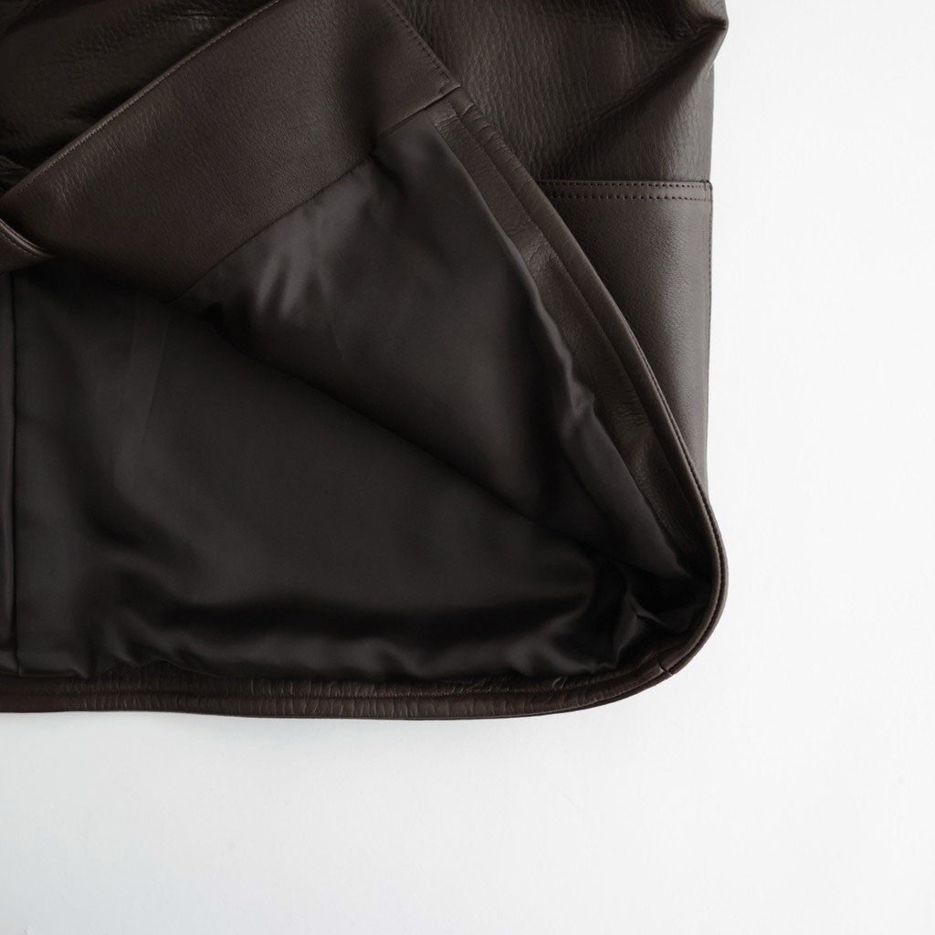 Steer Leather Coverall #DarkBrown [BHS25F002F26]