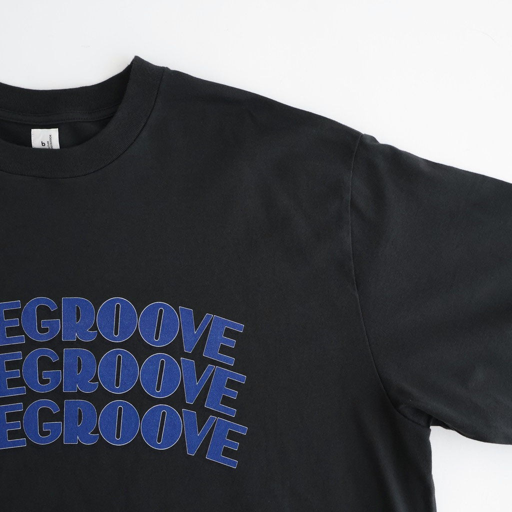 RAREGROOVE Print Tee WIDE #InkBlack×Blue-PT [bROOTS25S34S26B]