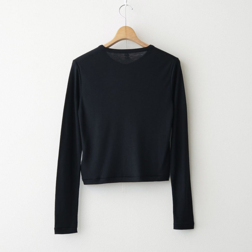 Wool Rib Cardigan #Black [BHSW24F13F26]