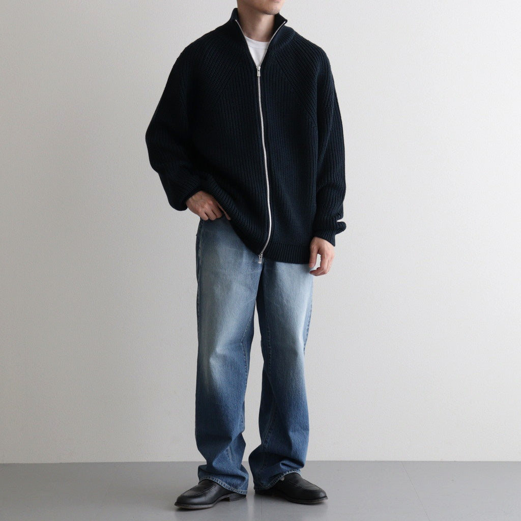 SIGNATURE DRIVERS KNIT #DARK GREEN×NAVY [BN-25FM-040]