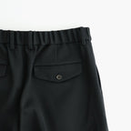 DOUBLE PLEATED SEMI EASY TROUSERS #BLACK [A26C15PT01C]