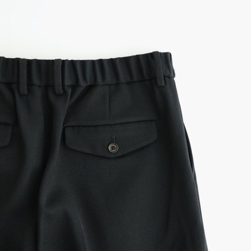 DOUBLE PLEATED SEMI EASY TROUSERS #BLACK [A26C15PT01C]