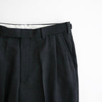SINGLE PLEAT WIDE TROUSERS #GRAY BIRD’S-EYE [M26C10PT02C]