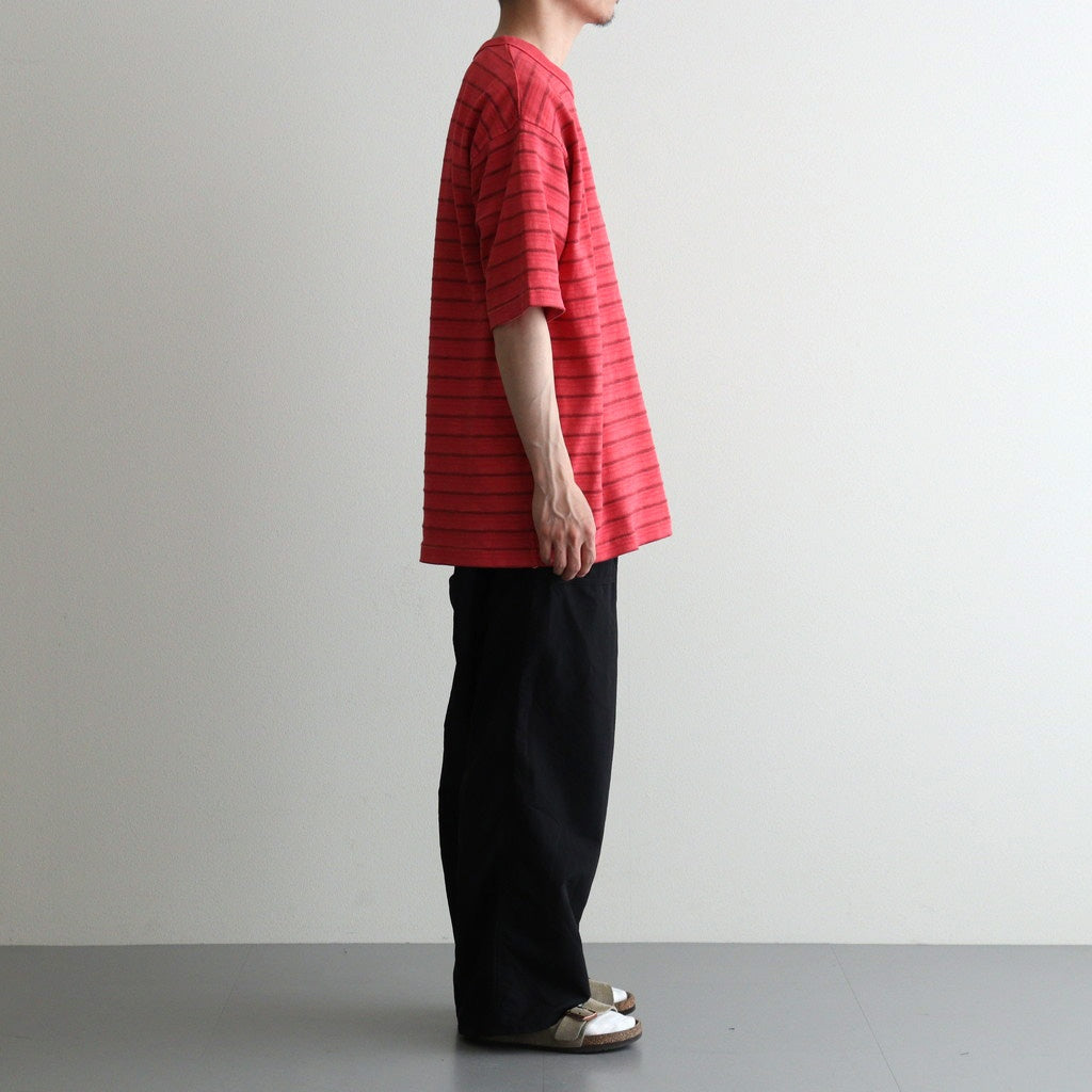 Garment Dyed Jacquard Field Tee #Red [N26SH039]