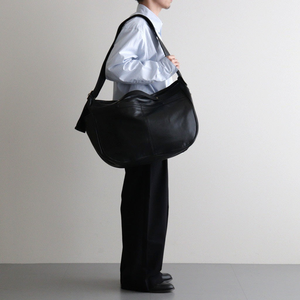 NEW NEWSPAPER BAG L #BLACK [BG-40-C-COW-5]