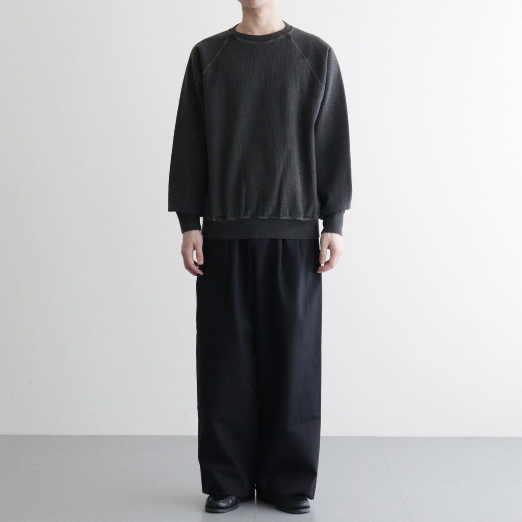 TRIPLE PLEATED WIDE TROUSERS #NAVY [A26A93PT03C]